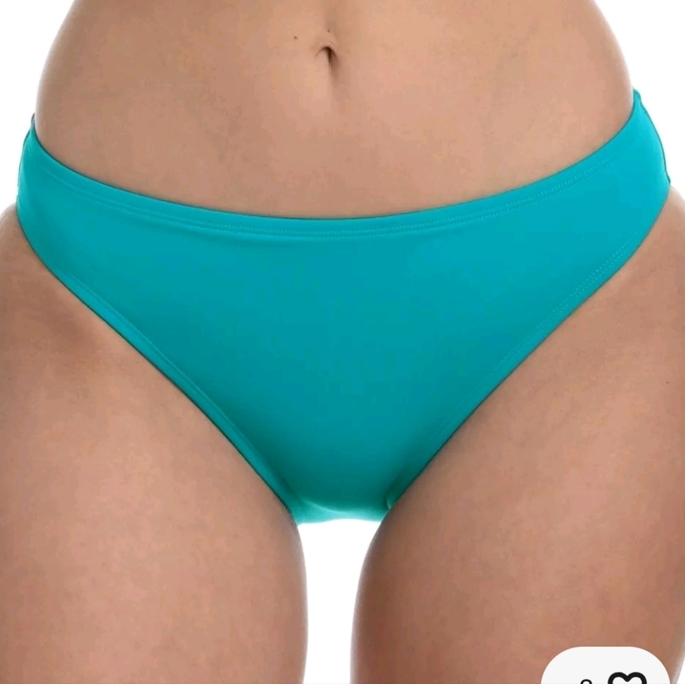 Nwt LA BLANCA TURQUOISE classic Swim Botyoms Bikini Y2k Green Aqua M